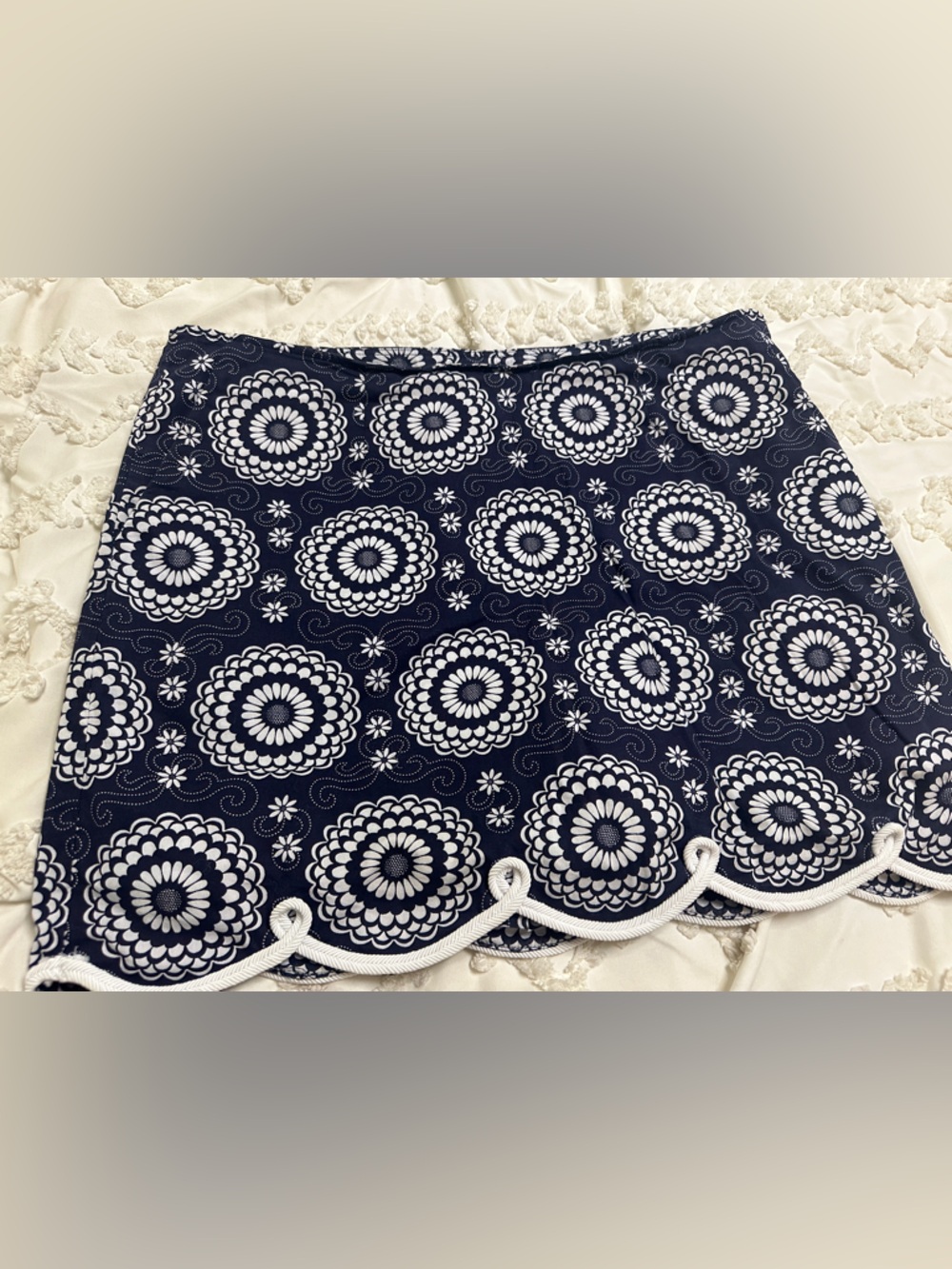 Navy Floral Print Scallop Edge Skort - Women's golftini 10